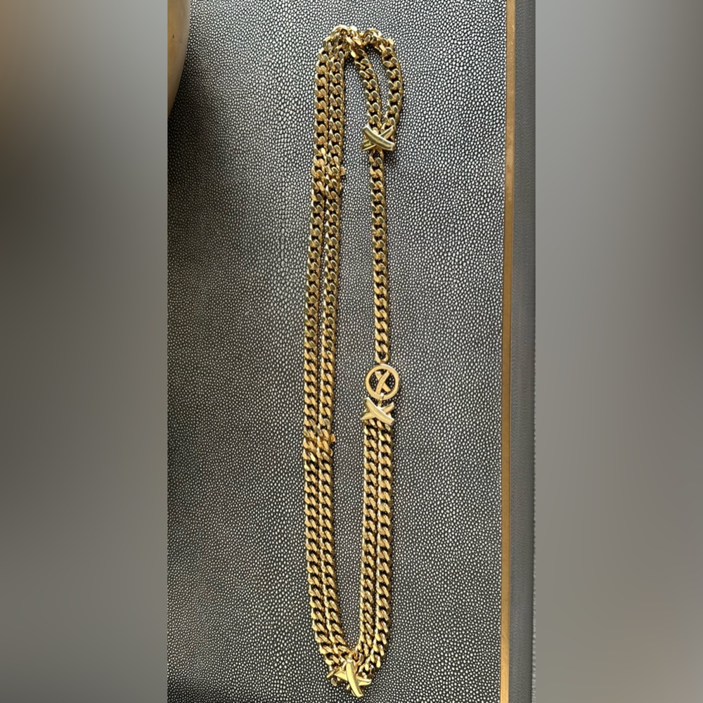 Paloma Picasso Gold Chain Belt Signature X’s Size Large